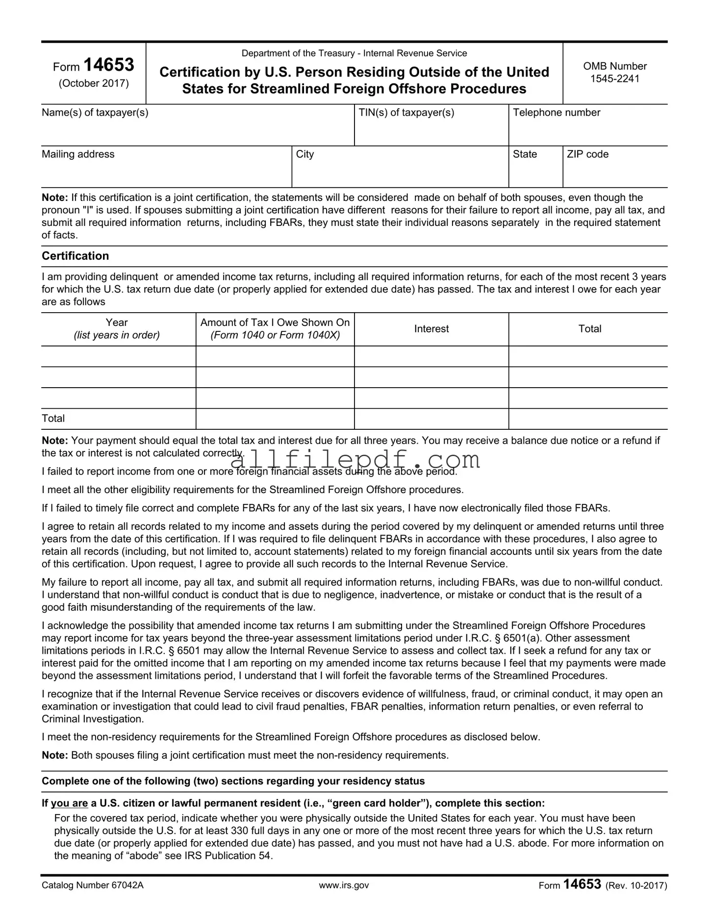 Blank 14653 PDF Form