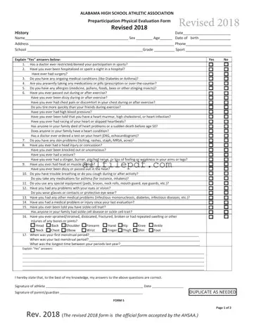 Blank Alabama High School Physical PDF Form