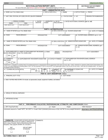 Blank Da 2166 9 1 PDF Form