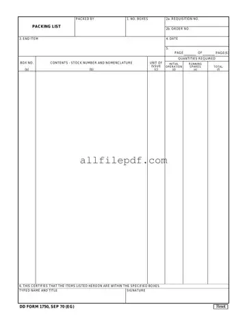 Blank Dd 1750 PDF Form