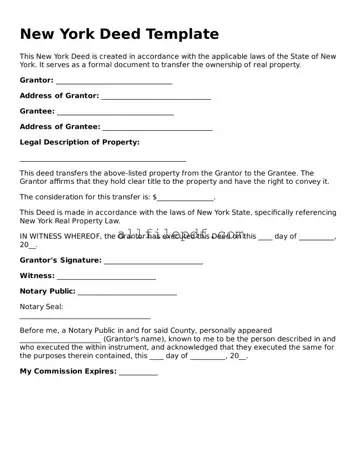 Official  Deed Document for New York