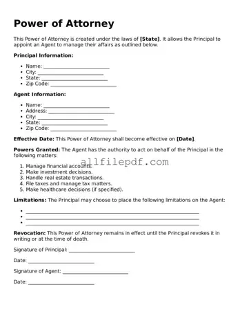 Blank Power of Attorney Template