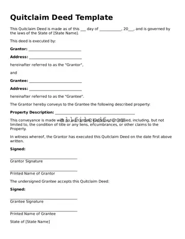 Blank Quitclaim Deed Template