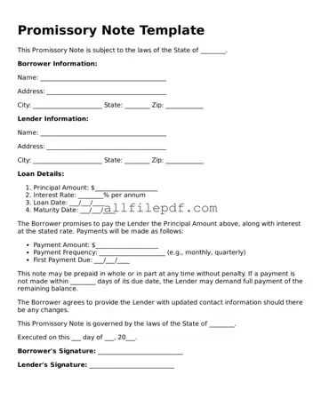 Blank Promissory Note Template