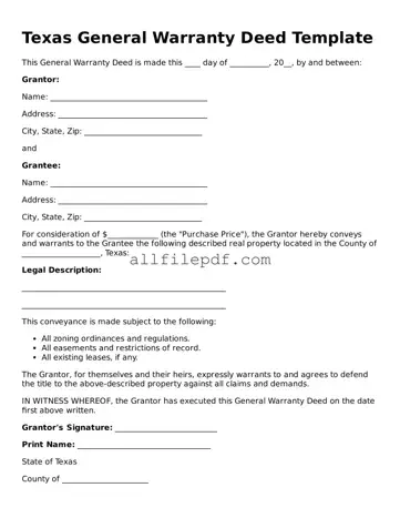 Official  Deed Document for Texas