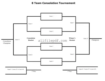 Blank Tournament Consolation Bracket PDF Form