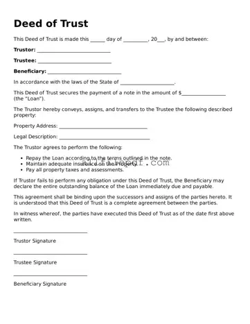 Blank Deed of Trust Template